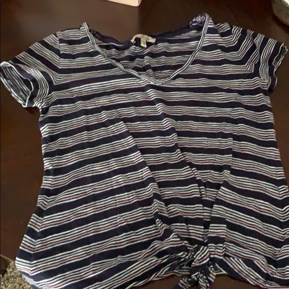 Express one eleven striped t